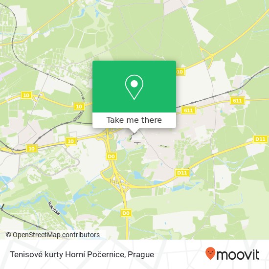 Tenisové kurty Horní Počernice map