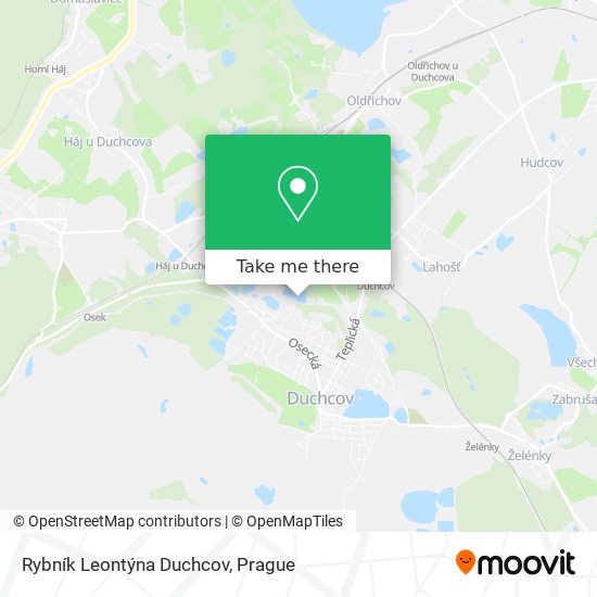 Rybník Leontýna Duchcov map