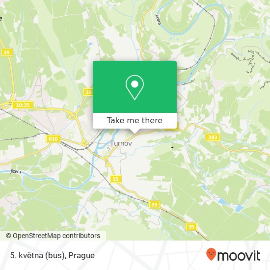 5. května (bus) map