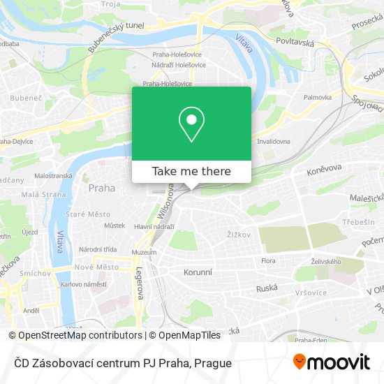 ČD Zásobovací centrum PJ Praha map