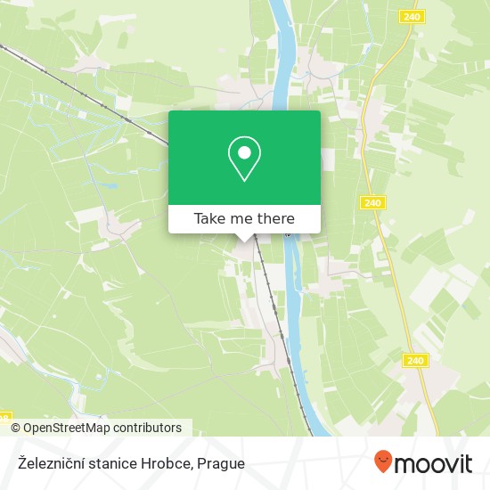 Železniční stanice Hrobce map