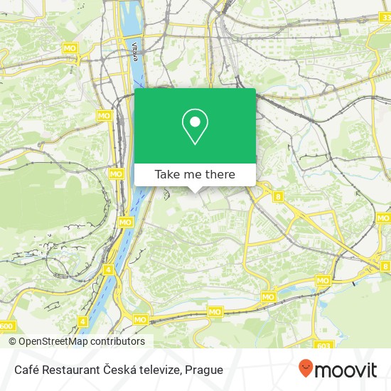 Café Restaurant Česká televize map