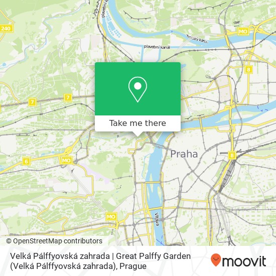 Карта Velká Pálffyovská zahrada | Great Palffy Garden