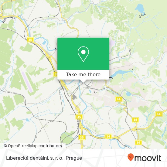 Карта Liberecká dentální, s. r. o.
