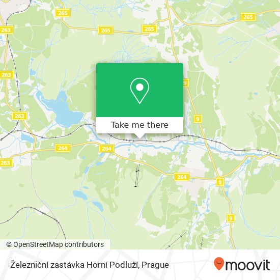 Železniční zastávka Horní Podluží map