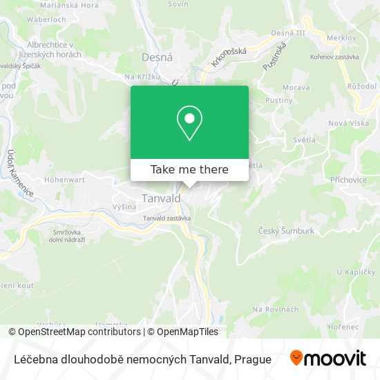 Léčebna dlouhodobě nemocných Tanvald map