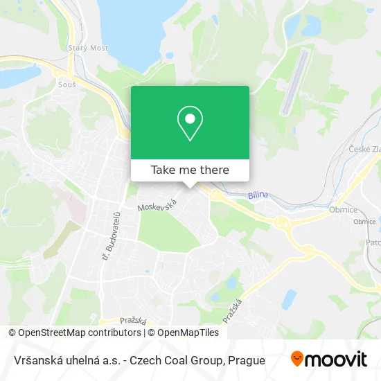 Карта Vršanská uhelná a.s. - Czech Coal Group