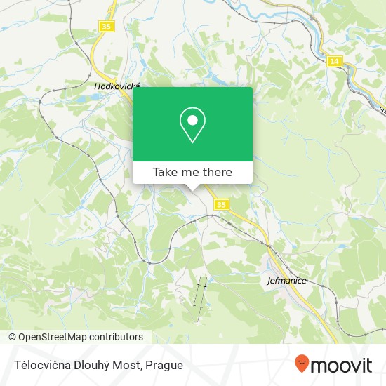 Tělocvična Dlouhý Most map