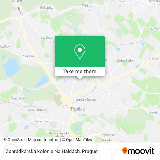Zahrádkářská kolonie Na Haldách map