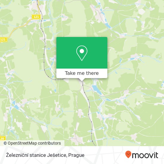 Železniční stanice Ješetice map