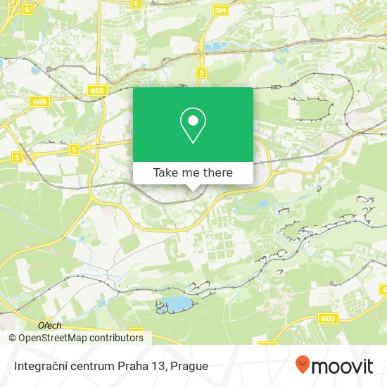 Карта Integrační centrum Praha 13