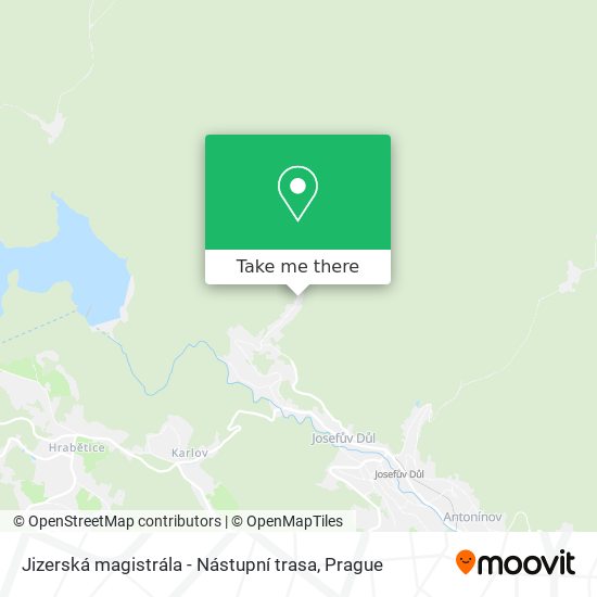 Jizerská magistrála - Nástupní trasa map