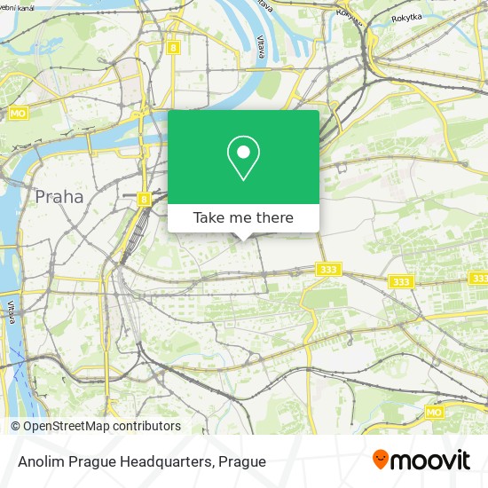 Anolim Prague Headquarters map