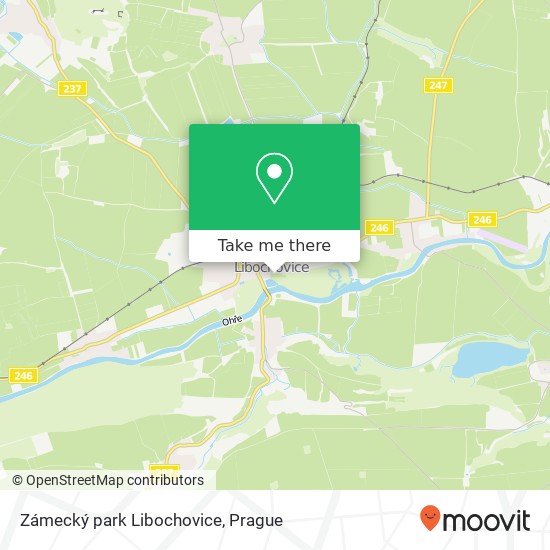 Zámecký park Libochovice map