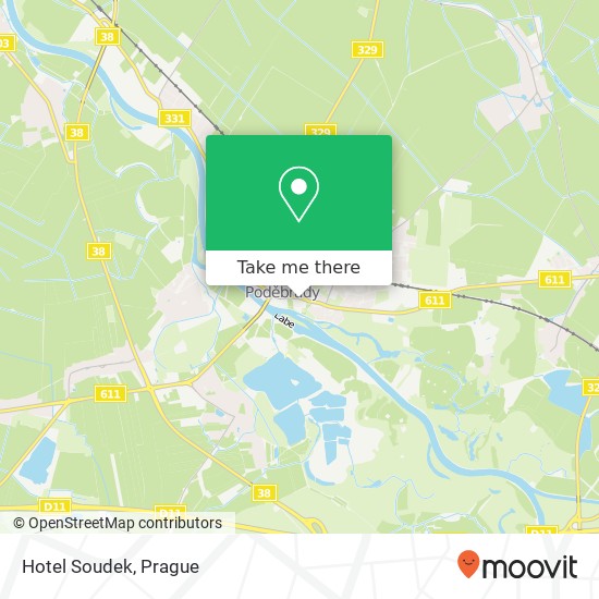 Hotel Soudek map