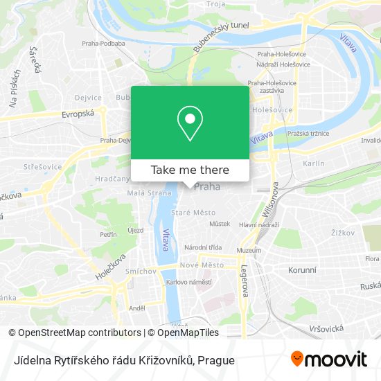 Jídelna Rytířského řádu Křižovníků map