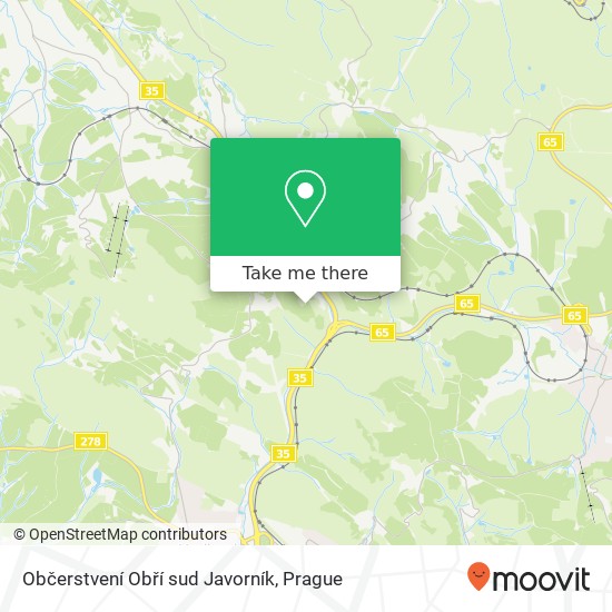 Občerstvení Obří sud Javorník map