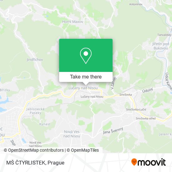 MŠ ČTYRLISTEK map