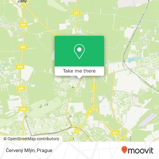 Červený Mlýn map