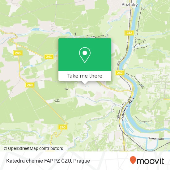 Katedra chemie FAPPZ ČZU map