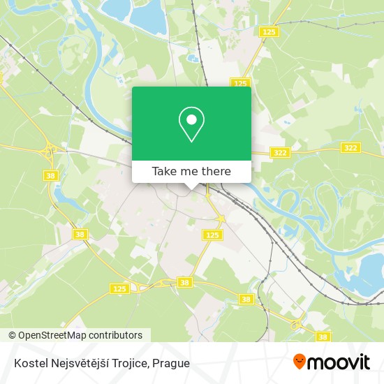 Kostel Nejsvětější Trojice map