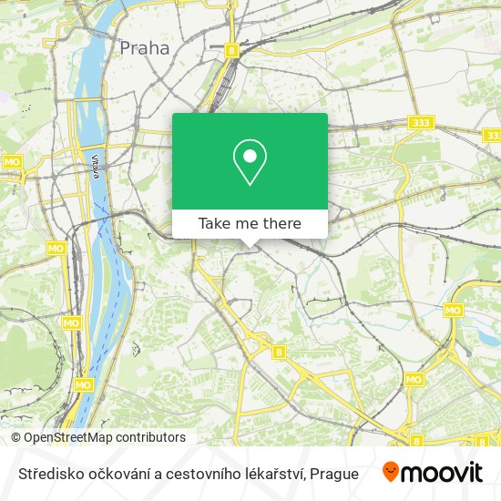 Středisko očkování a cestovního lékařství map