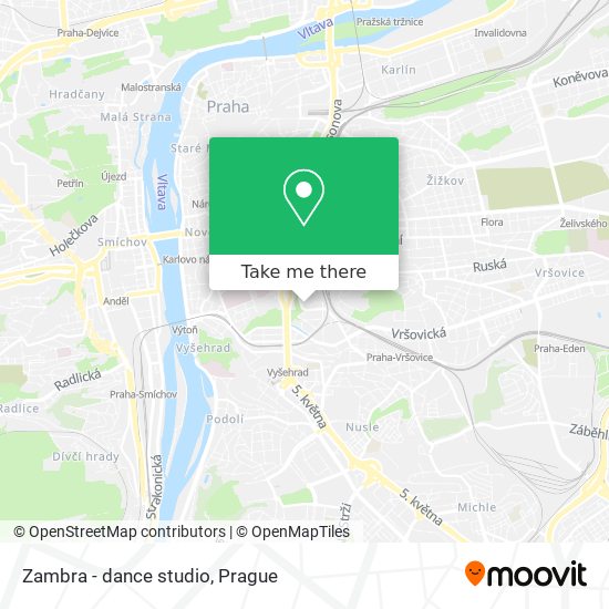 Zambra - dance studio map