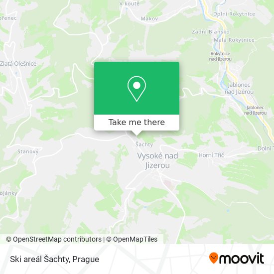 Ski areál Šachty map