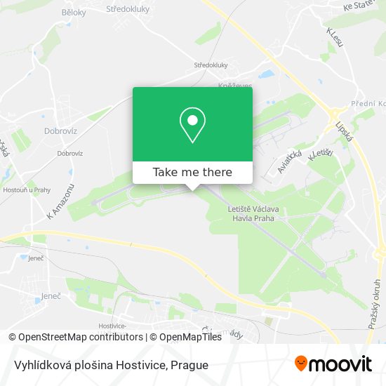 Карта Vyhlídková plošina Hostivice