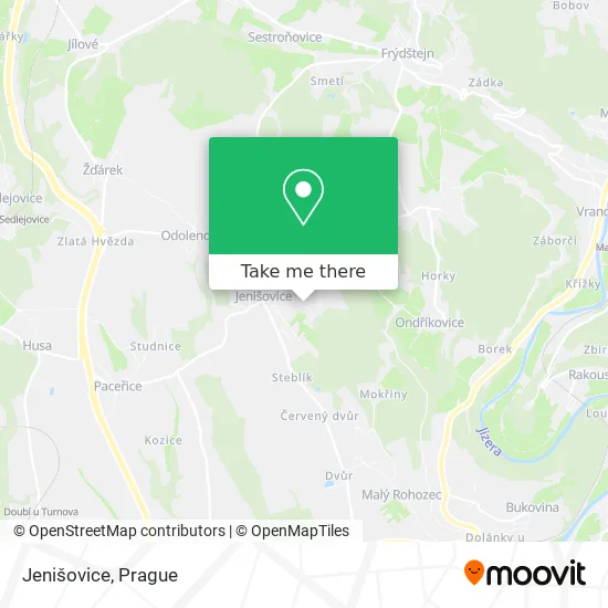 Карта Jenišovice