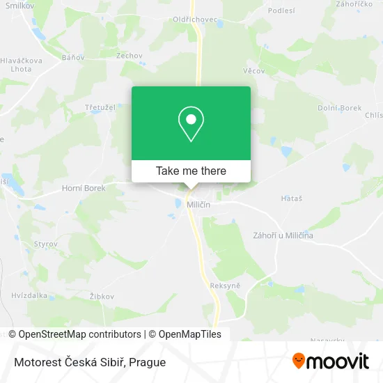 Карта Motorest Česká Sibiř