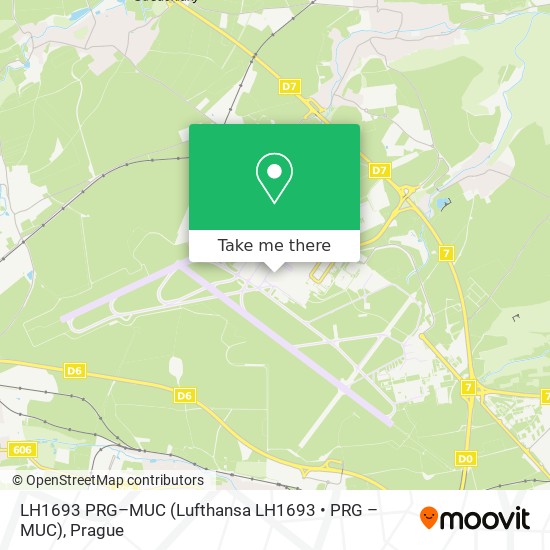 LH1693 PRG–MUC (Lufthansa LH1693 • PRG – MUC) map