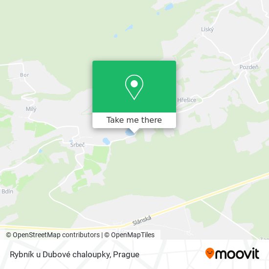 Rybník u Dubové chaloupky map