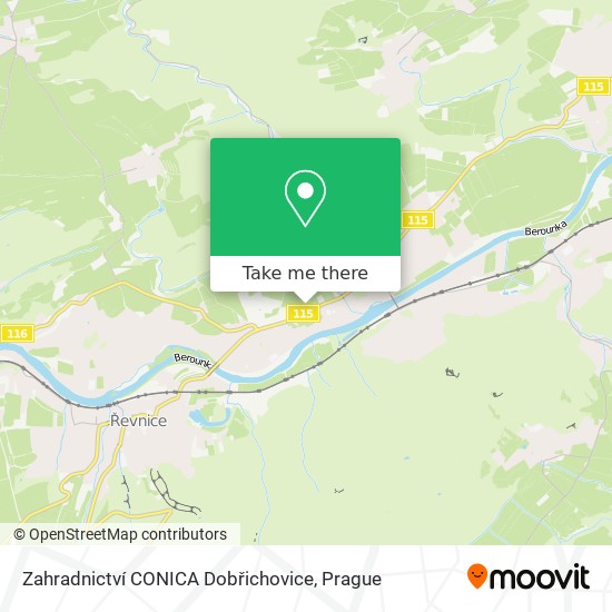 Zahradnictví CONICA Dobřichovice map