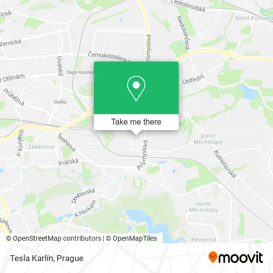 Карта Tesla Karlín