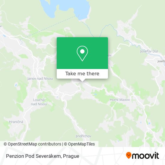 Penzion Pod Severákem map