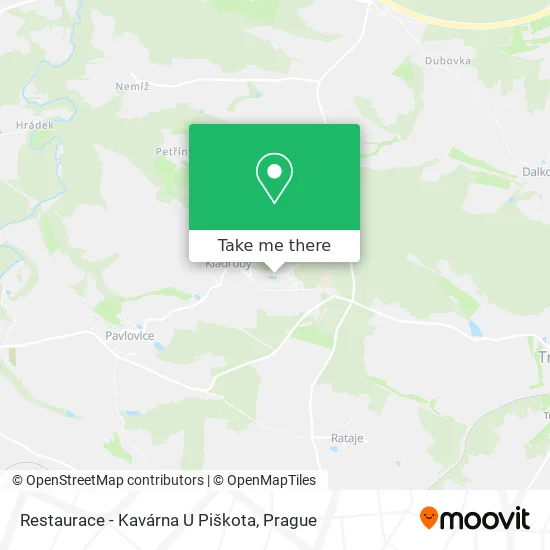 Карта Restaurace - Kavárna U Piškota