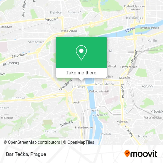 Карта Bar Tečka