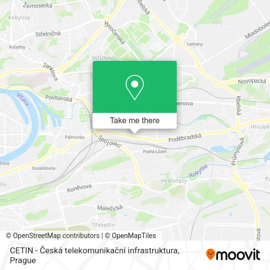 Карта CETIN - Česká telekomunikační infrastruktura