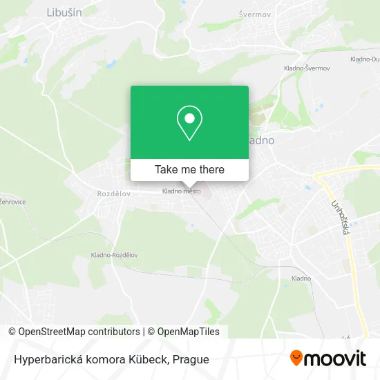 Карта Hyperbarická komora Kübeck