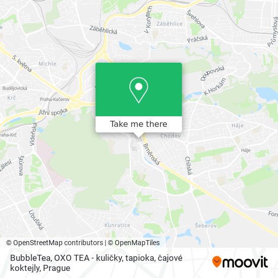 BubbleTea, OXO TEA - kuličky, tapioka, čajové koktejly map