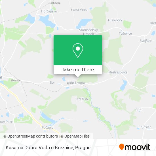 Kasárna Dobrá Voda u Březnice map