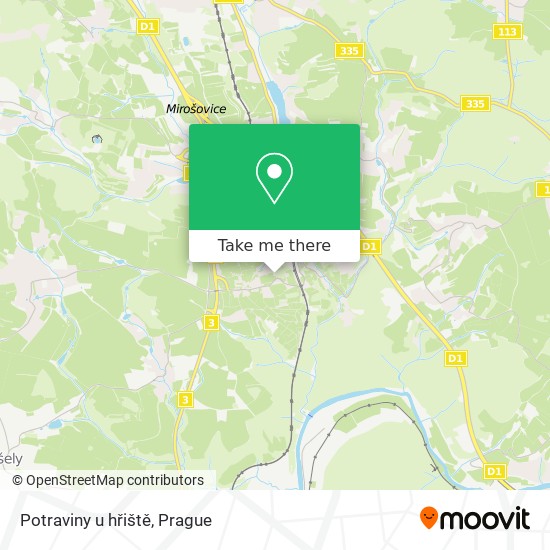 Potraviny u hřiště map