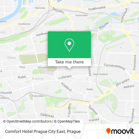 Карта Comfort Hotel Prague City East
