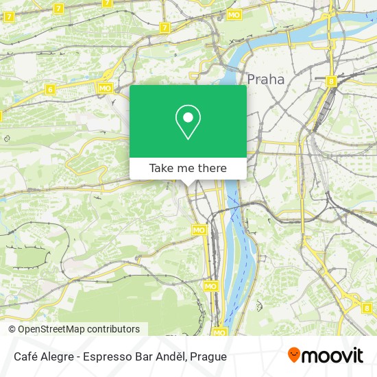Карта Café Alegre - Espresso Bar Anděl