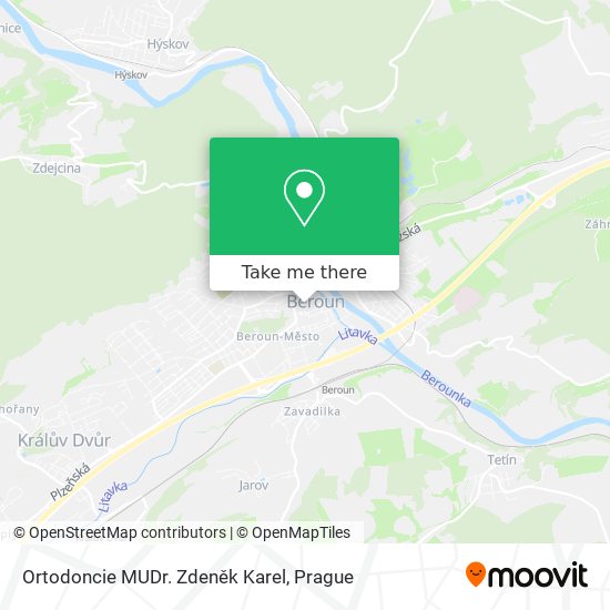 Ortodoncie MUDr. Zdeněk Karel map