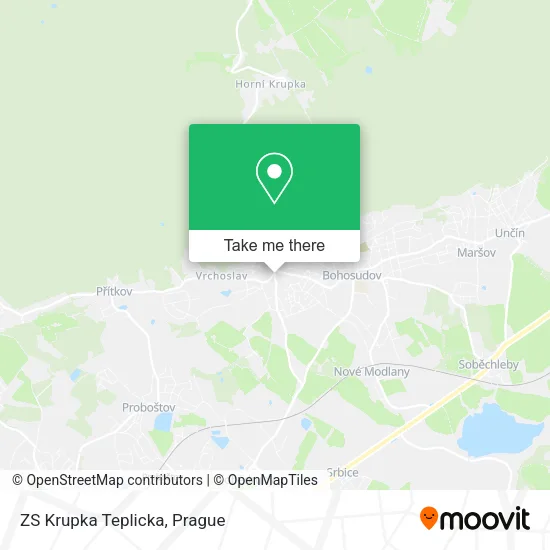 Карта ZS Krupka Teplicka