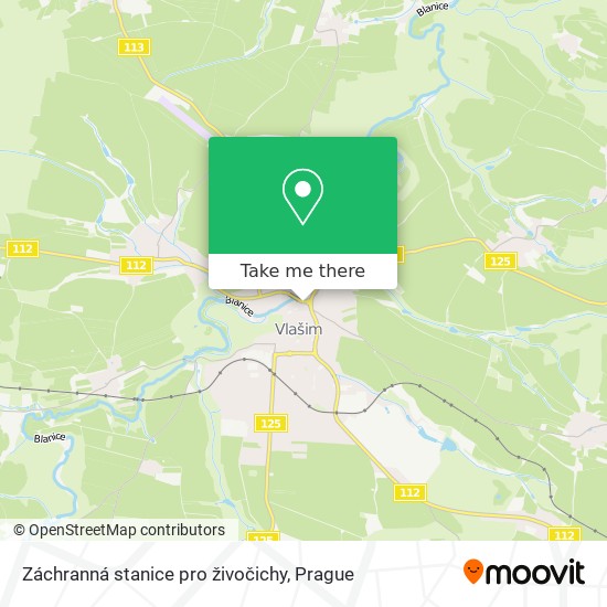 Záchranná stanice pro živočichy map