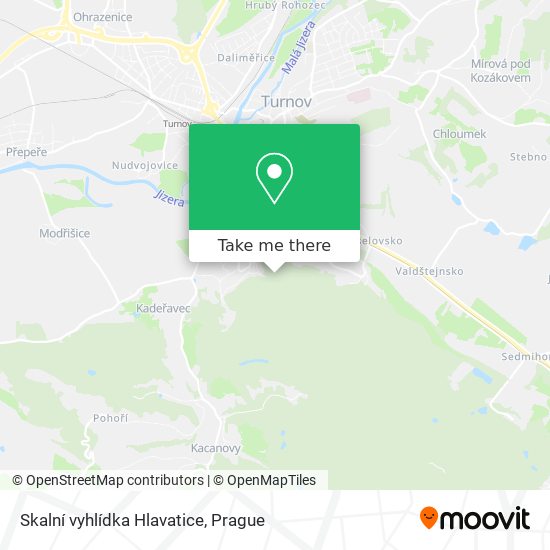 Skalní vyhlídka Hlavatice map