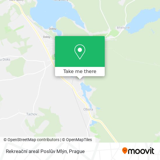 Rekreační areál Poslův Mlýn map